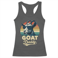 Goat Daddy Racerback Tank Top Funny Goat Father Retro Vintage