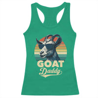 Goat Daddy Racerback Tank Top Funny Goat Father Retro Vintage