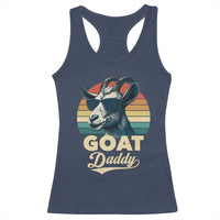 Goat Daddy Racerback Tank Top Funny Goat Father Retro Vintage