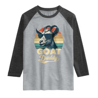 Goat Daddy Raglan Shirt Funny Goat Father Retro Vintage