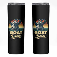 Goat Daddy Skinny Tumbler Funny Goat Father Retro Vintage
