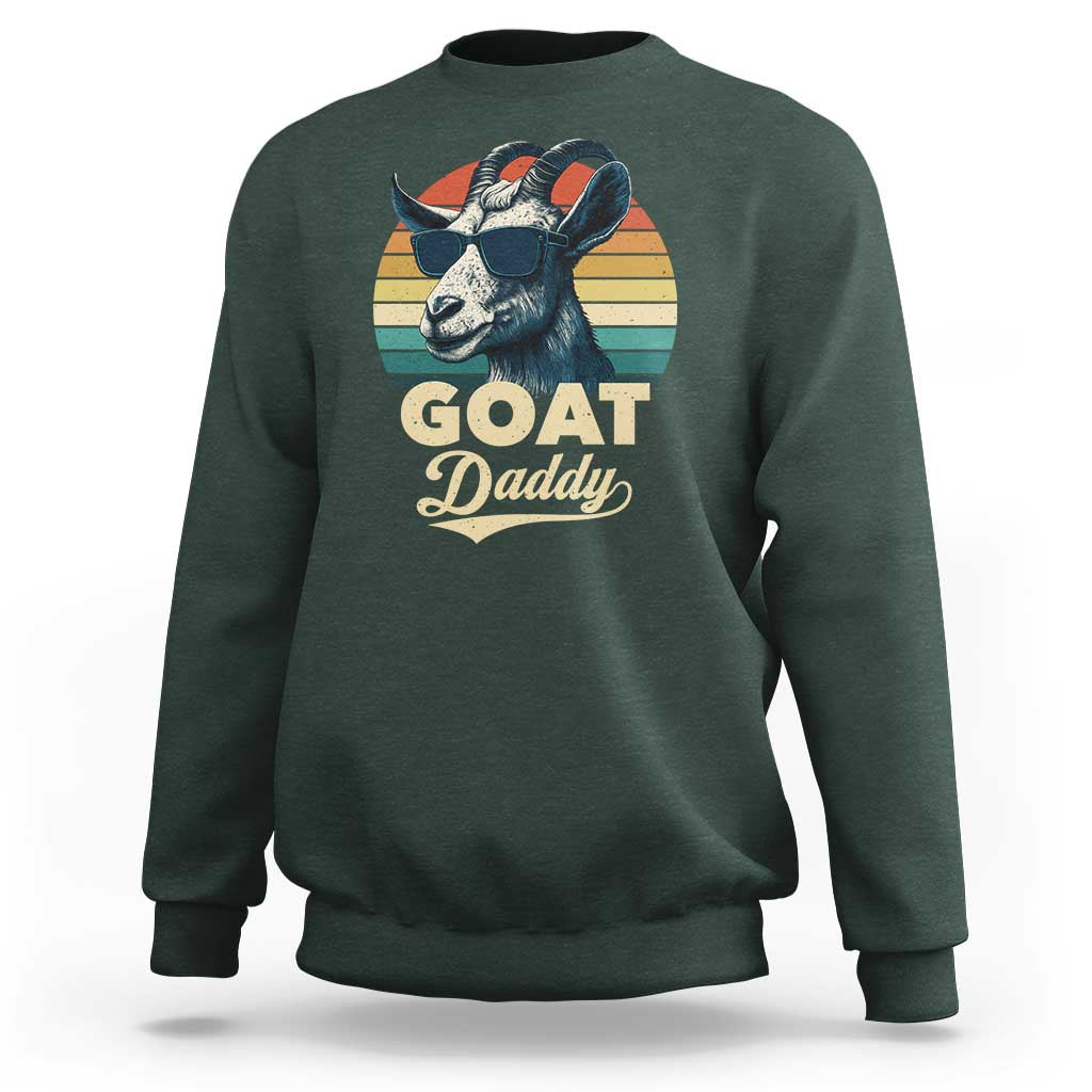 Goat Daddy Sweatshirt Funny Goat Father Retro Vintage