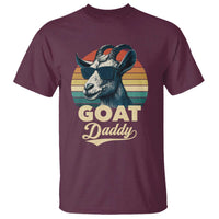 Goat Daddy T Shirt Funny Goat Father Retro Vintage
