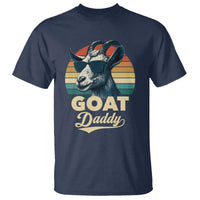 Goat Daddy T Shirt Funny Goat Father Retro Vintage