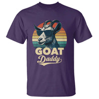 Goat Daddy T Shirt Funny Goat Father Retro Vintage