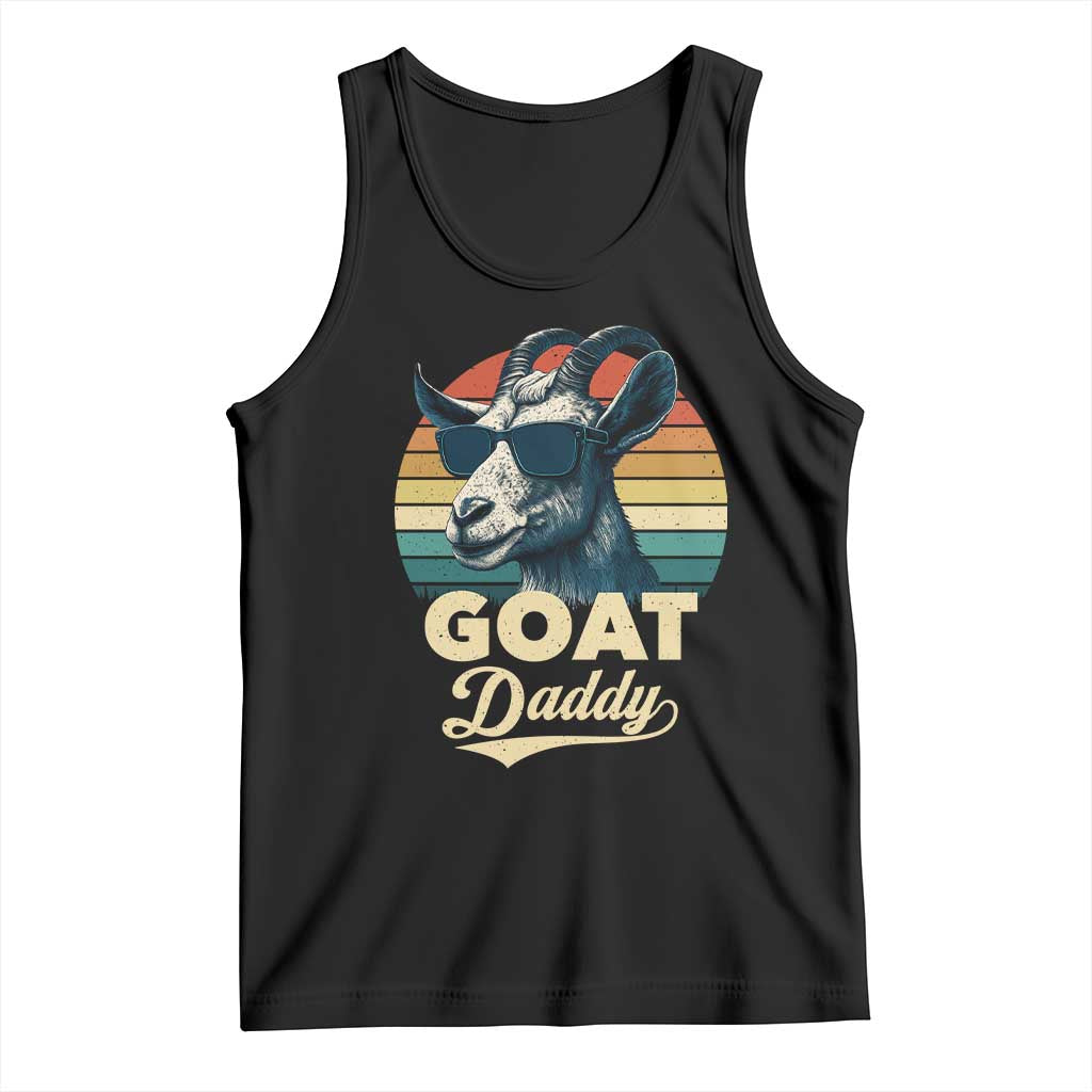 Goat Daddy Tank Top Funny Goat Father Retro Vintage