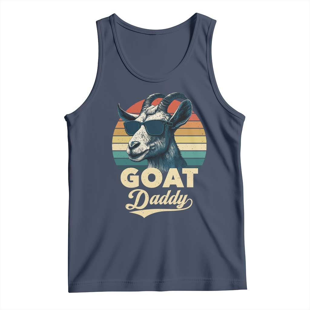 Goat Daddy Tank Top Funny Goat Father Retro Vintage