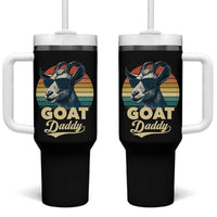 Goat Daddy Tumbler With Handle Funny Goat Father Retro Vintage