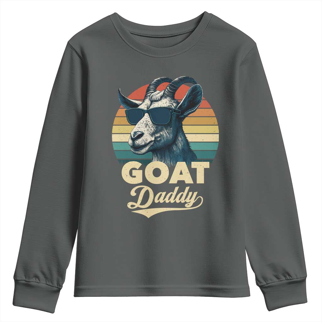 Goat Daddy Youth Sweatshirt Funny Goat Father Retro Vintage