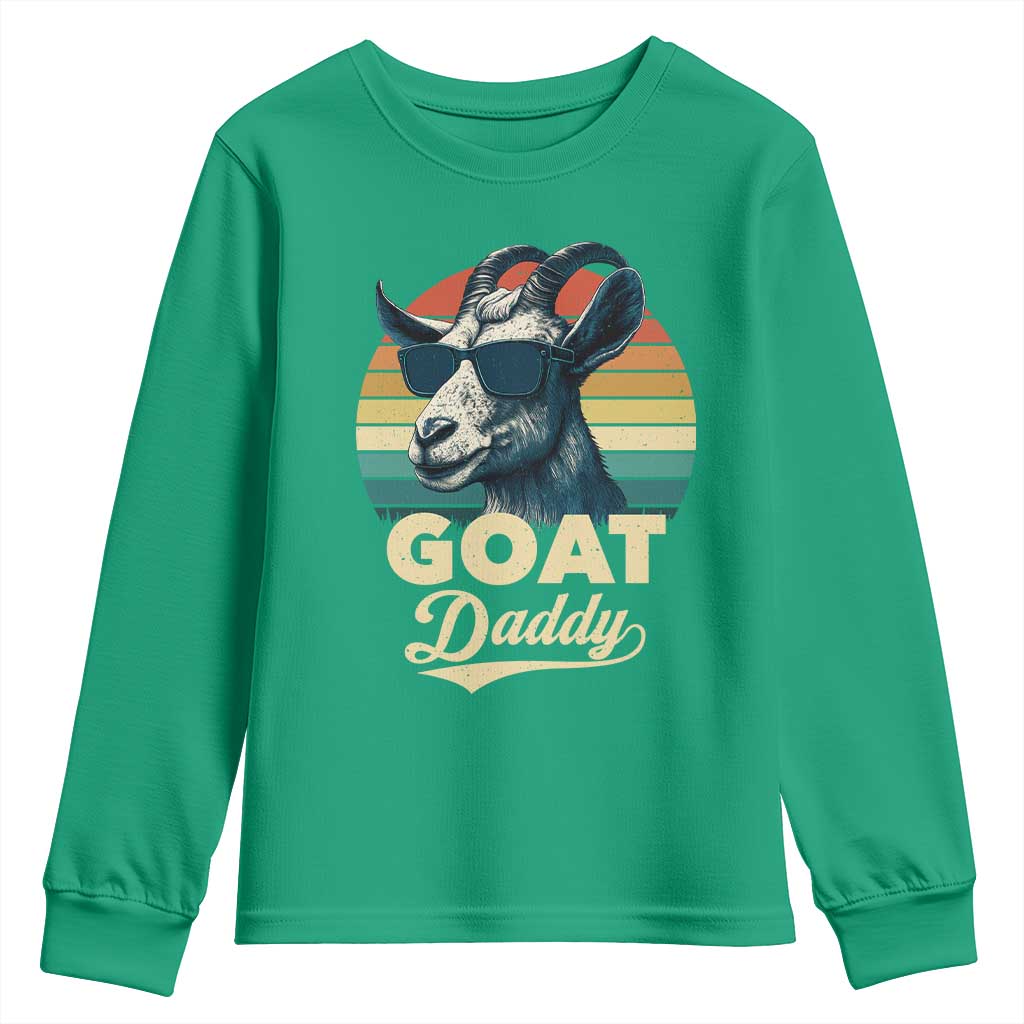 Goat Daddy Youth Sweatshirt Funny Goat Father Retro Vintage