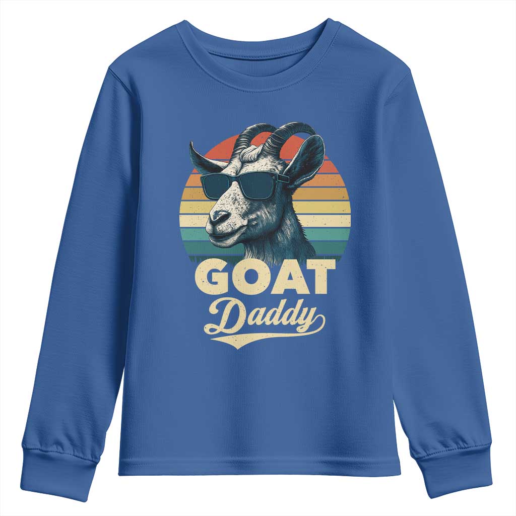 Goat Daddy Youth Sweatshirt Funny Goat Father Retro Vintage