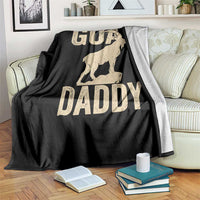 Goat Daddy Throw Blanket Funny Goat Father Vintage