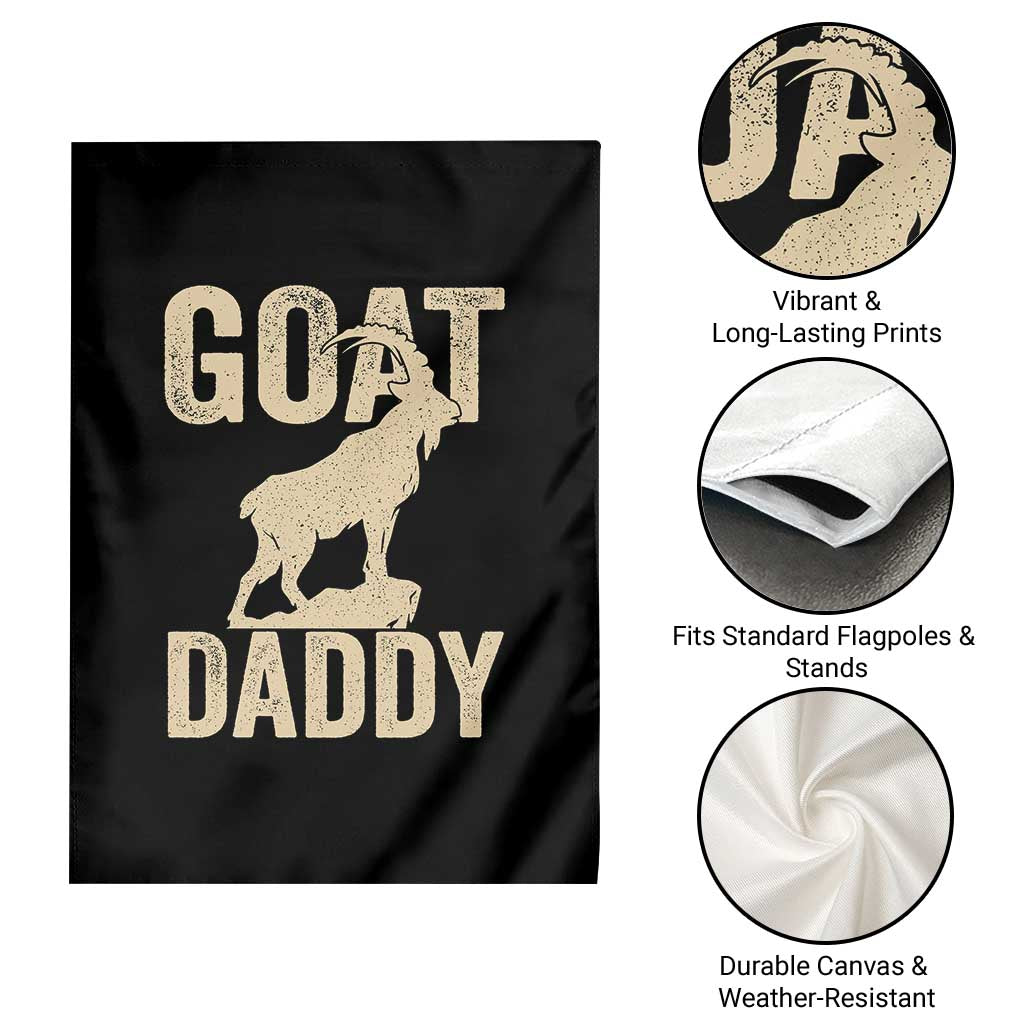 Goat Daddy Garden Flag Funny Goat Father Vintage