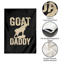 Goat Daddy Garden Flag Funny Goat Father Vintage
