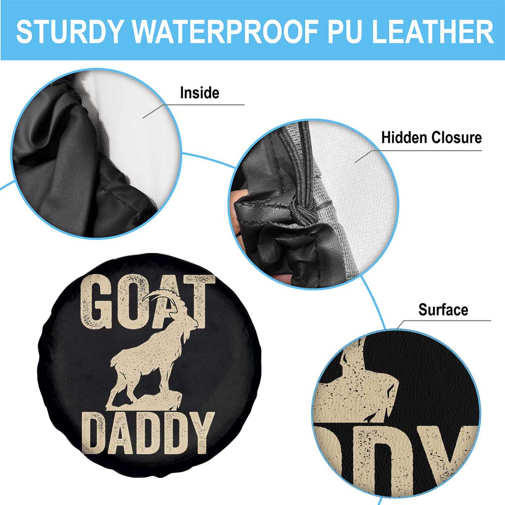 Goat Daddy Spare Tire Cover Funny Goat Father Vintage
