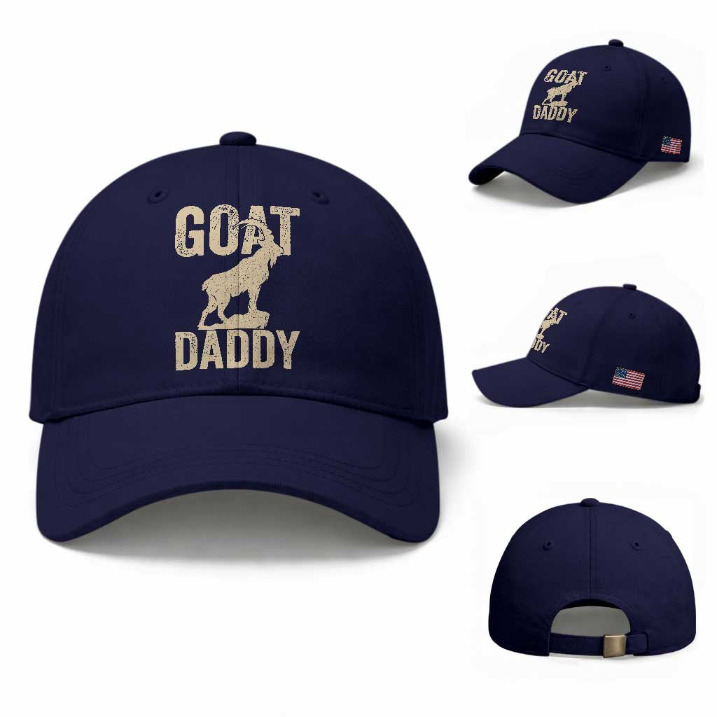 Goat Daddy Baseball Cap Funny Goat Father Vintage