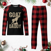 Goat Daddy Plaid Pajama Set Funny Goat Father Vintage