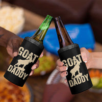 Goat Daddy 4 in 1 Can Cooler Tumbler Funny Goat Father Vintage