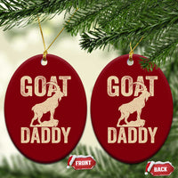 Goat Daddy Ceramic Ornament Funny Goat Father Vintage