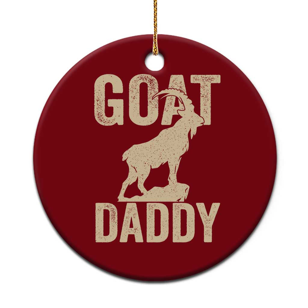 Goat Daddy Ceramic Ornament Funny Goat Father Vintage
