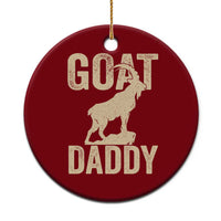 Goat Daddy Ceramic Ornament Funny Goat Father Vintage