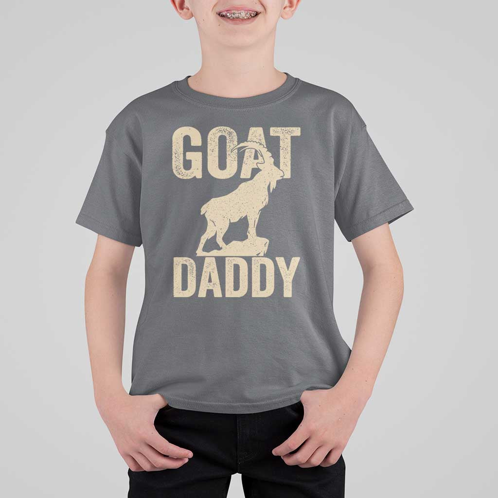 Goat Daddy T Shirt For Kid Funny Goat Father Vintage