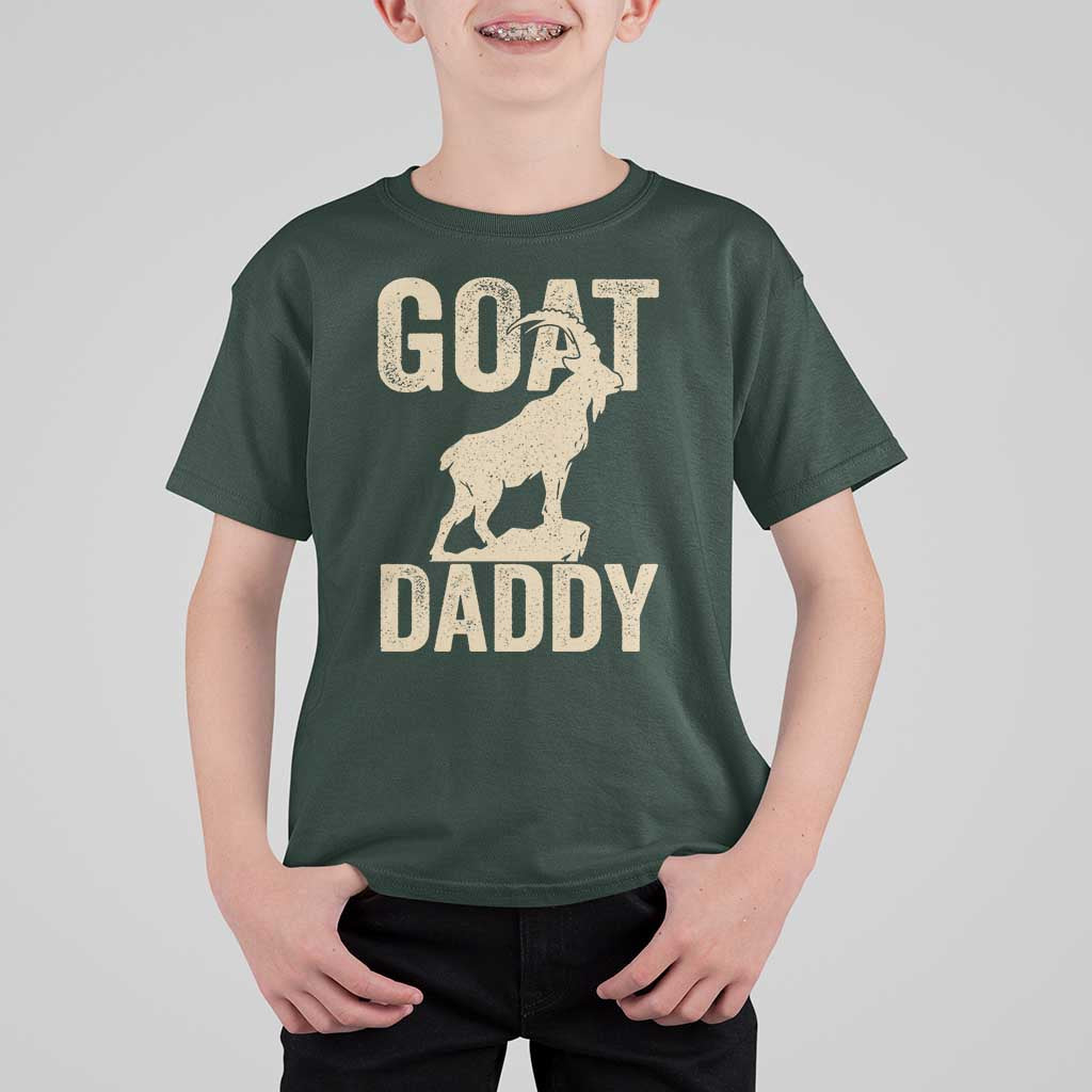 Goat Daddy T Shirt For Kid Funny Goat Father Vintage