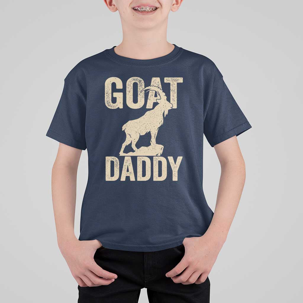 Goat Daddy T Shirt For Kid Funny Goat Father Vintage