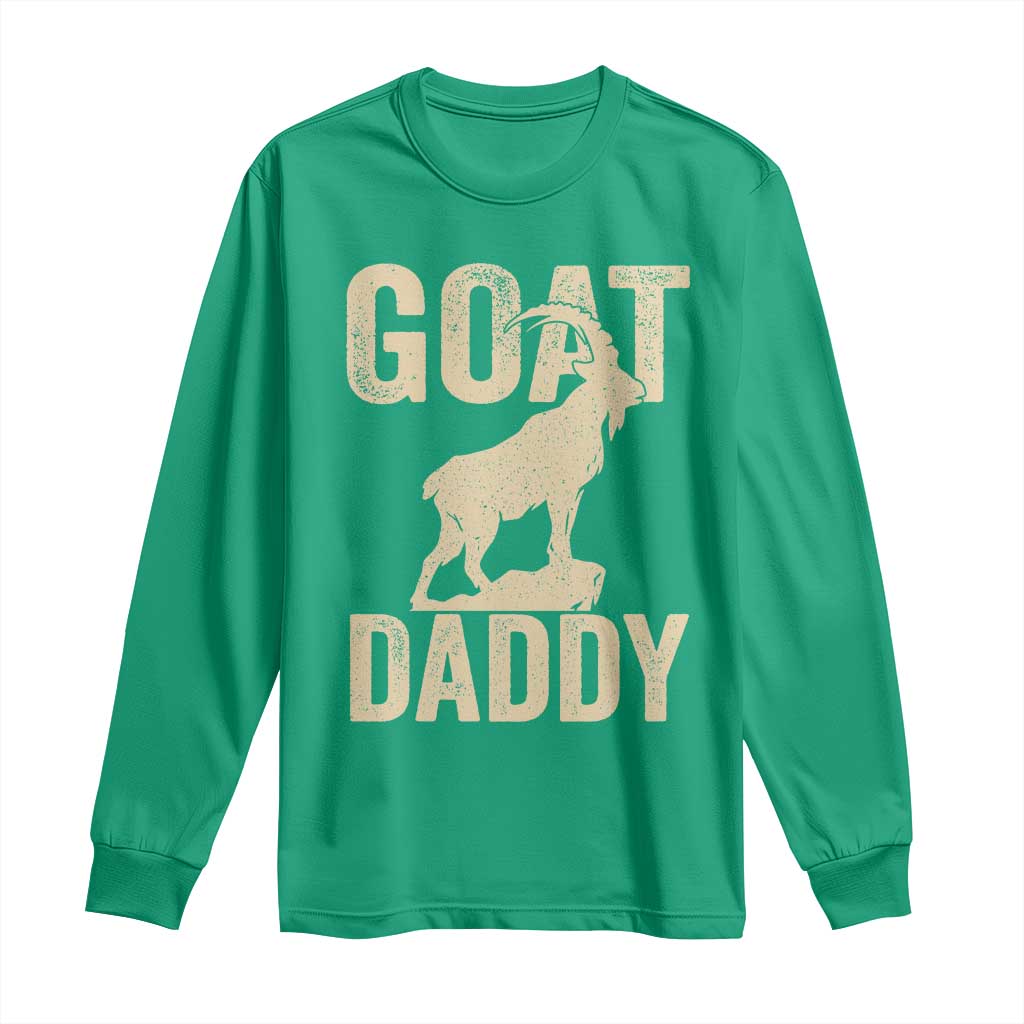 Goat Daddy Long Sleeve Shirt Funny Goat Father Vintage