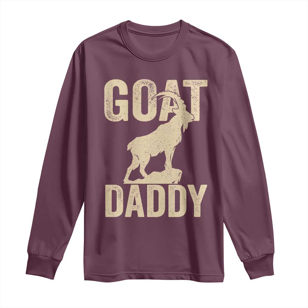 Goat Daddy Long Sleeve Shirt Funny Goat Father Vintage