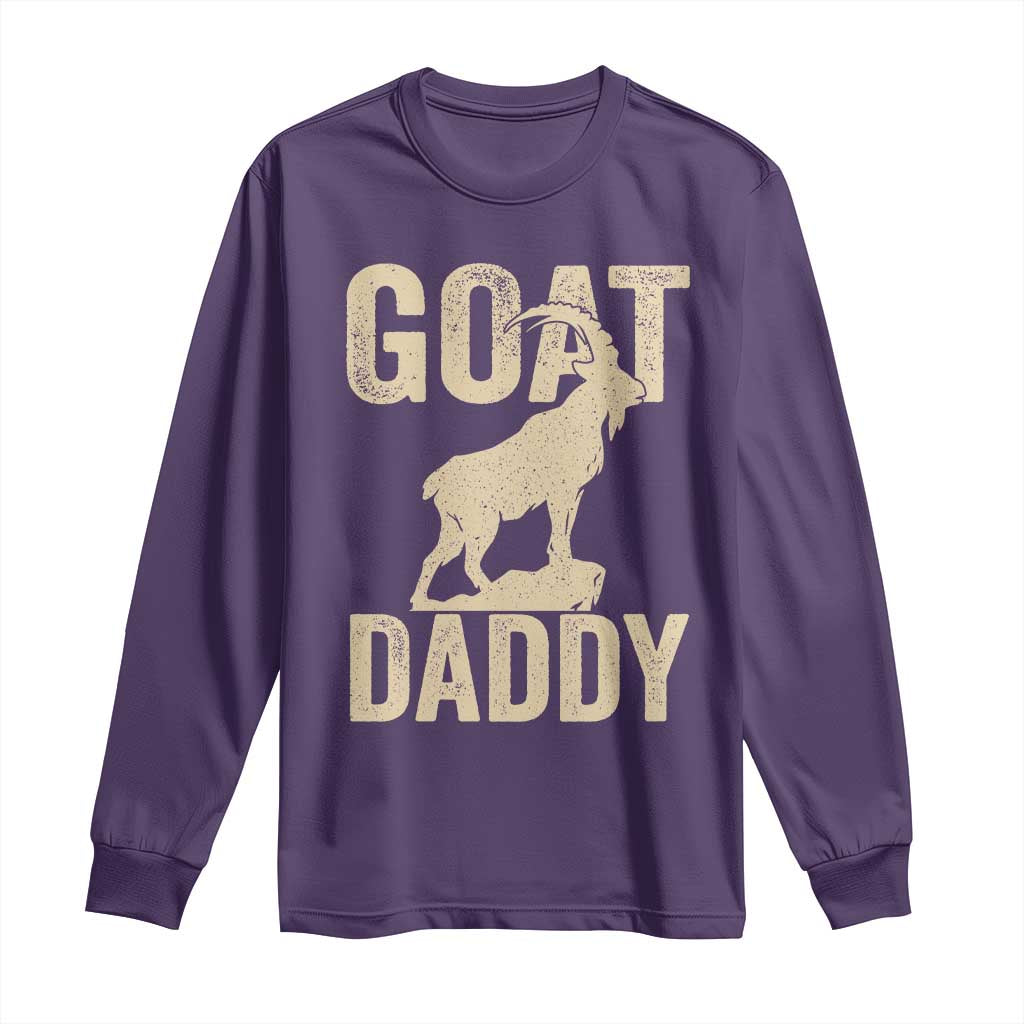 Goat Daddy Long Sleeve Shirt Funny Goat Father Vintage