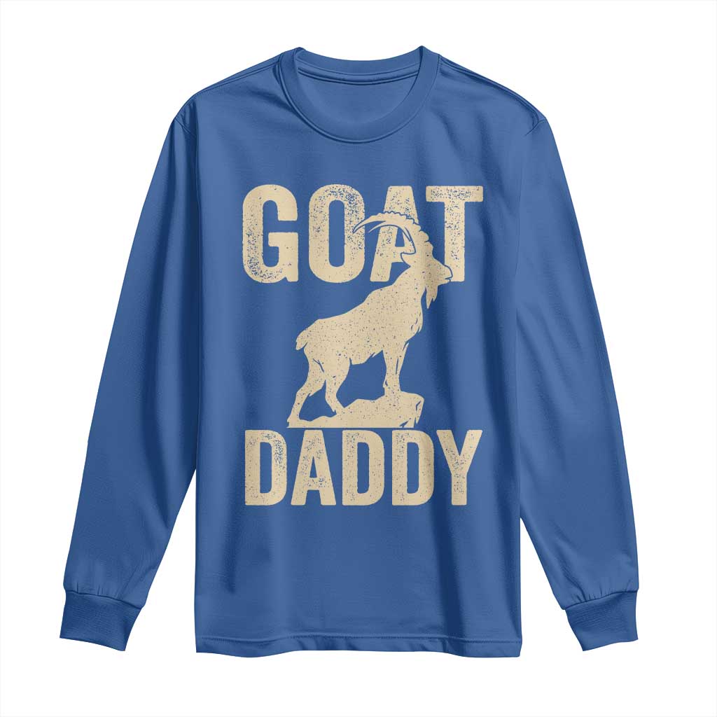 Goat Daddy Long Sleeve Shirt Funny Goat Father Vintage