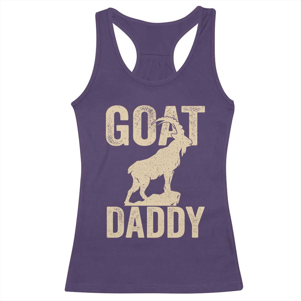 Goat Daddy Racerback Tank Top Funny Goat Father Vintage