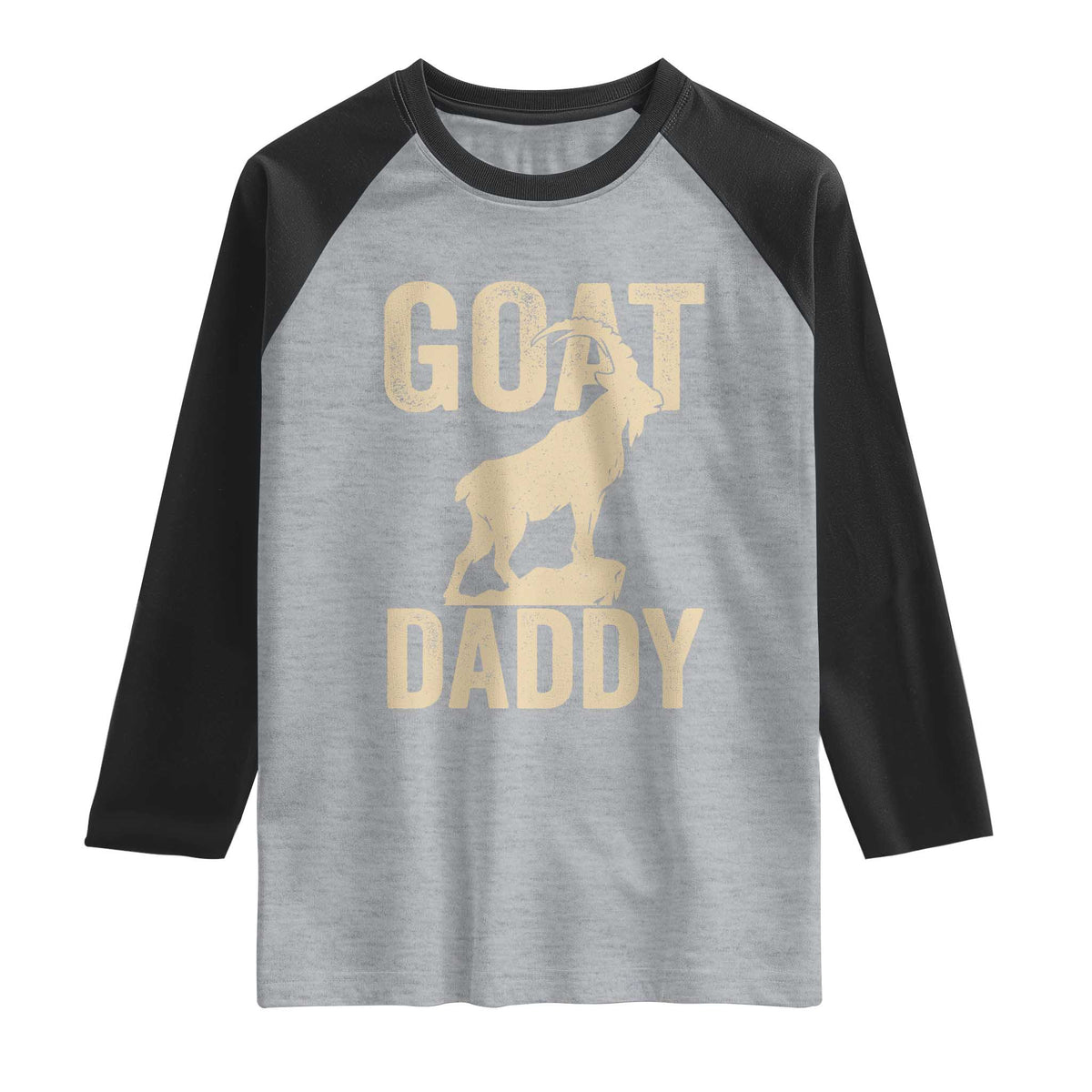Goat Daddy Raglan Shirt Funny Goat Father Vintage
