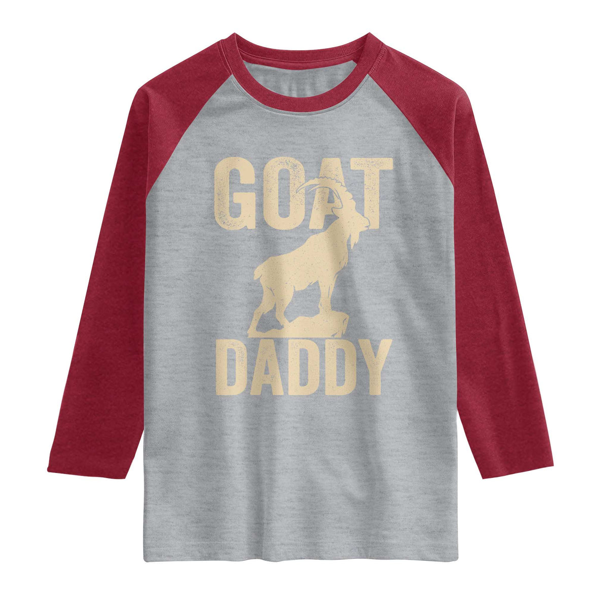 Goat Daddy Raglan Shirt Funny Goat Father Vintage