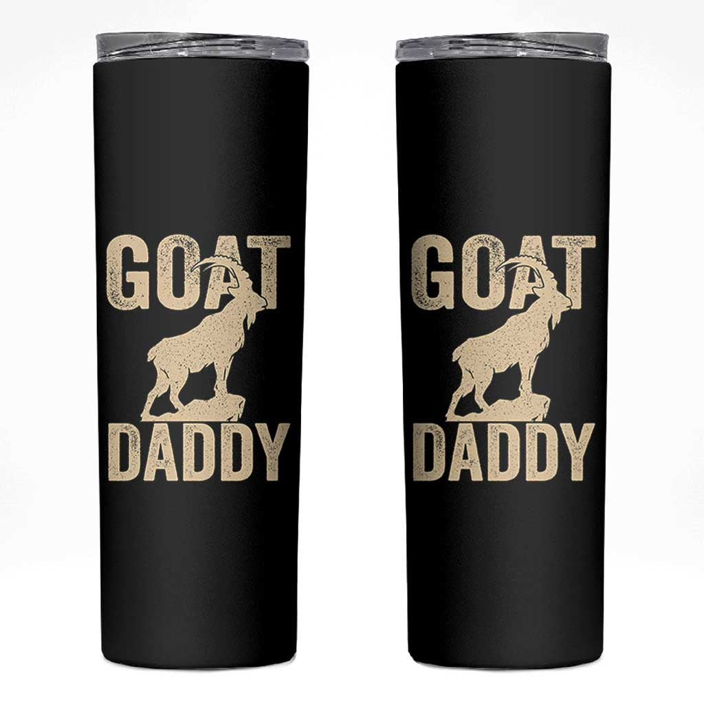 Goat Daddy Skinny Tumbler Funny Goat Father Vintage