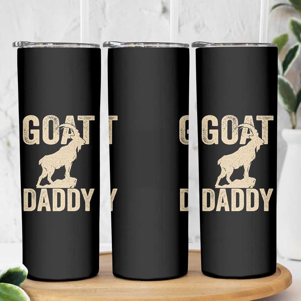 Goat Daddy Skinny Tumbler Funny Goat Father Vintage