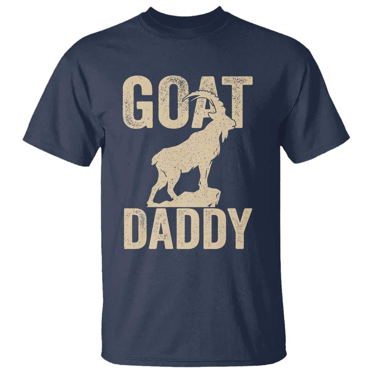 Goat Daddy T Shirt Funny Goat Father Vintage