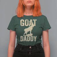 Goat Daddy T Shirt For Women Funny Goat Father Vintage