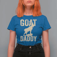 Goat Daddy T Shirt For Women Funny Goat Father Vintage