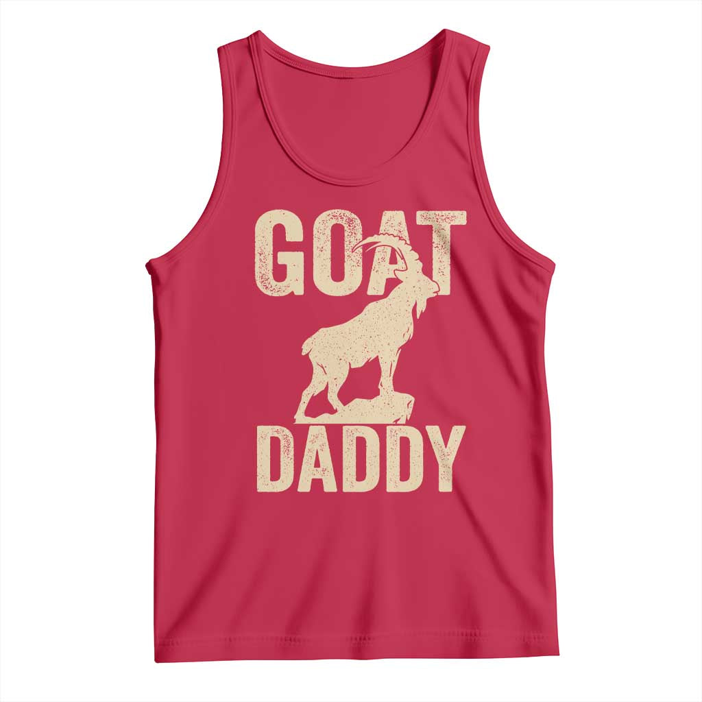 Goat Daddy Tank Top Funny Goat Father Vintage