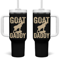 Goat Daddy Tumbler With Handle Funny Goat Father Vintage