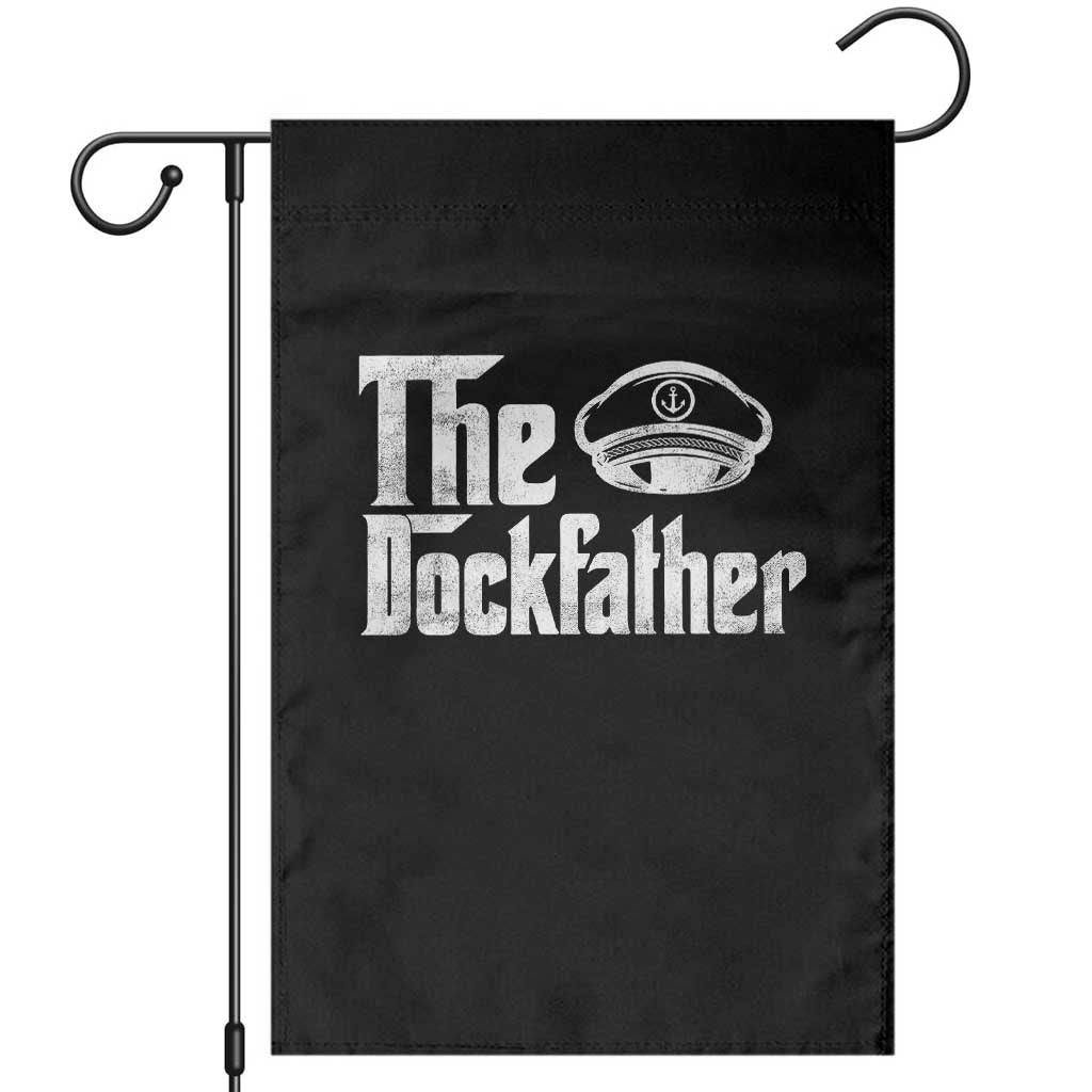 The Dockfather Garden Flag Funny Boat Captain Dad Boating Humor Father's Day