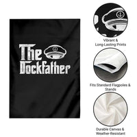 The Dockfather Garden Flag Funny Boat Captain Dad Boating Humor Father's Day