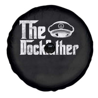 The Dockfather Spare Tire Cover Funny Boat Captain Dad Boating Humor Father's Day