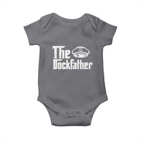 The Dockfather Baby Onesie Funny Boat Captain Dad Boating Humor Father's Day