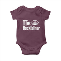 The Dockfather Baby Onesie Funny Boat Captain Dad Boating Humor Father's Day