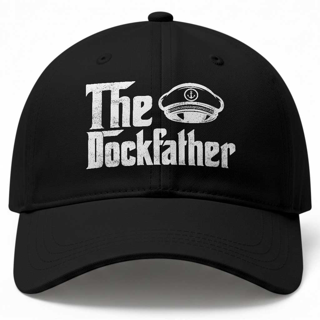The Dockfather Baseball Cap Funny Boat Captain Dad Boating Humor Father's Day