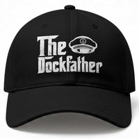 The Dockfather Baseball Cap Funny Boat Captain Dad Boating Humor Father's Day