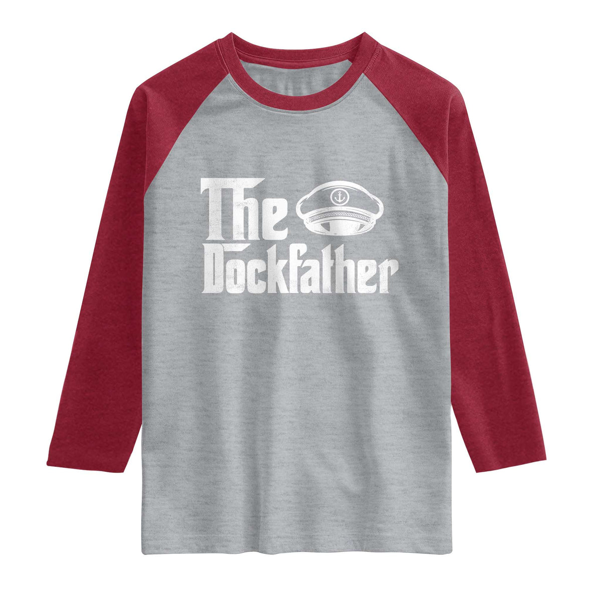 The Dockfather Raglan Shirt Funny Boat Captain Dad Boating Humor Father's Day